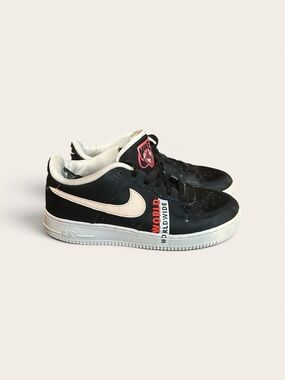 Nike Kids Black Sneakers with White Swoosh